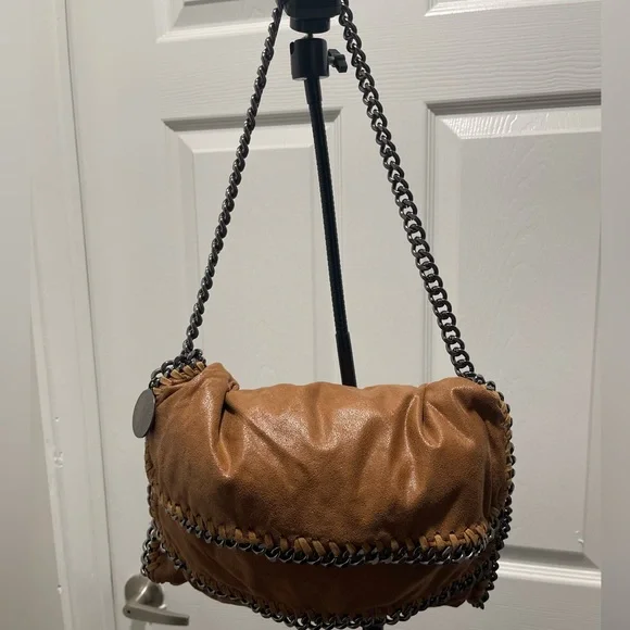 🛑 Stella McCartney Brown Suede Chain Purse- Falabella Shoulder Bag - Picture 2 of 11